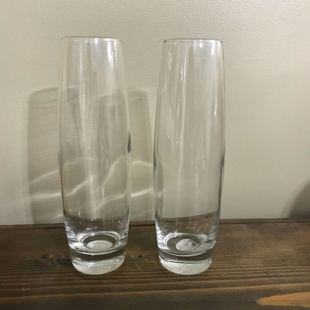 Libbey Bud Vases 2 Clear Glass - Picture 12 of 14